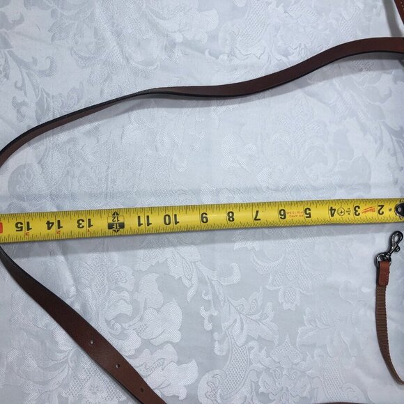 DOONEY & BOURKE Navy Blue Nylon Crossbody Tote Adjustable Leather Straps Red Int - Picture 13 of 16